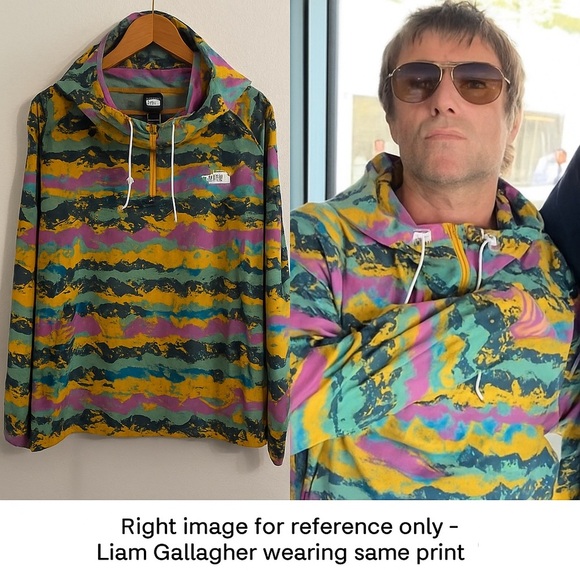 The North Face Class V Fanorak XL WindbreakerRare Mountain Print, Liam Gallagher - Picture 2 of 14